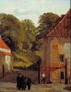 Christen Kobke A View of the Square in the Kastel Looking Towards the Ramparts Sweden oil painting artist